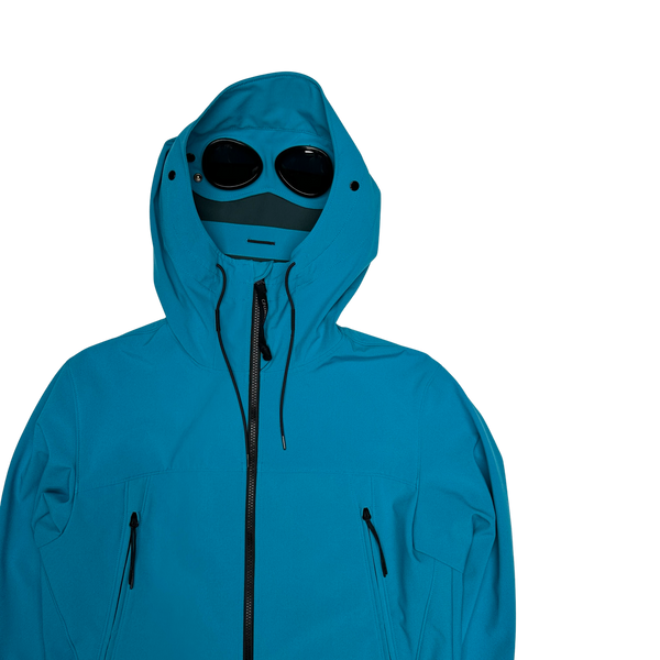 CP Company Light Blue Soft Shell Goggle Jacket