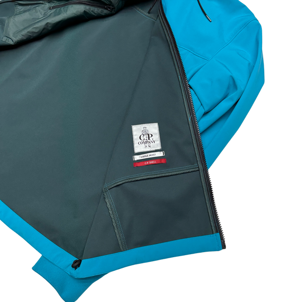 CP Company Light Blue Soft Shell Goggle Jacket
