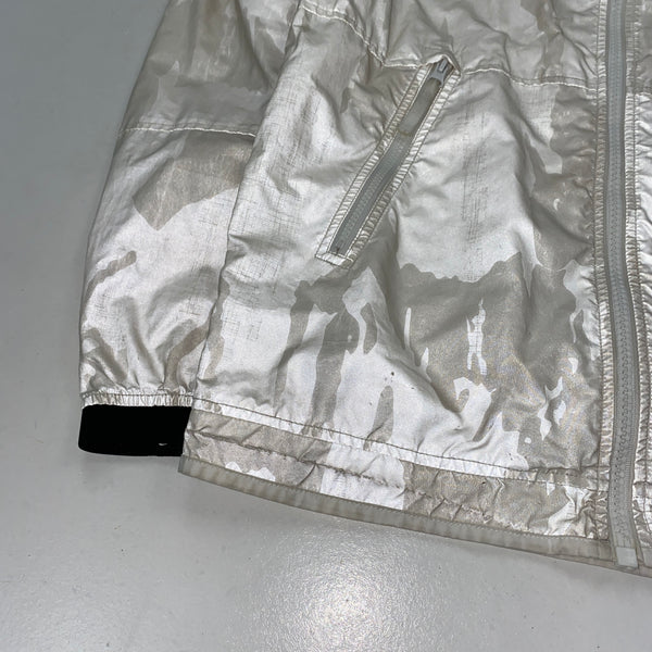 Stone Island White Flowing Camo Reflective Jacket