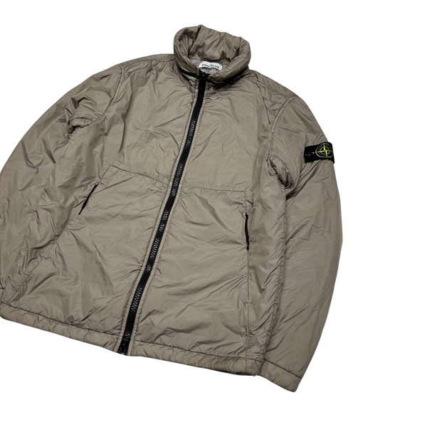 Stone Island 2020 Beige Crinkle Reps Primaloft Lined Jacket