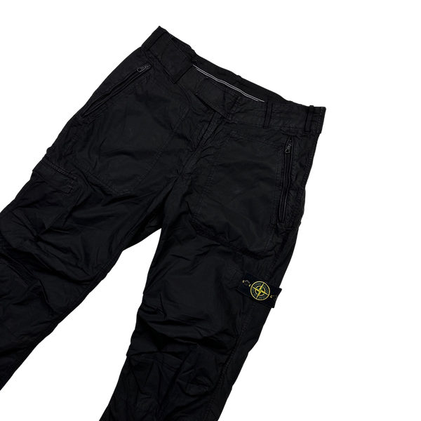 Stone Island Black Baggy Cargo Trousers - 34"