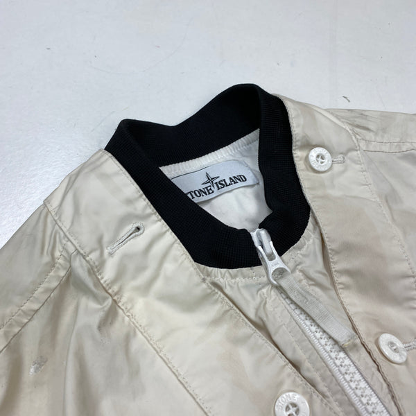 Stone Island White Flowing Camo Reflective Jacket