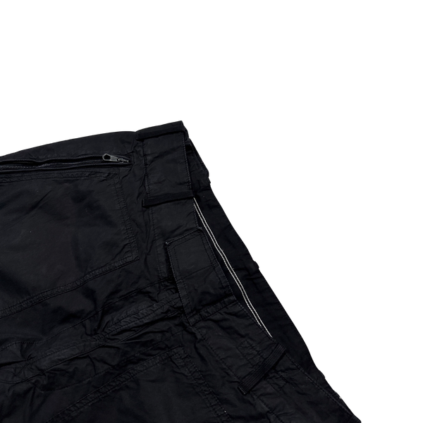 Stone Island Black Baggy Cargo Trousers - 34"