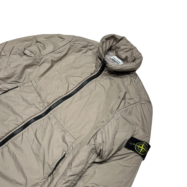 Stone Island 2020 Beige Crinkle Reps Primaloft Lined Jacket