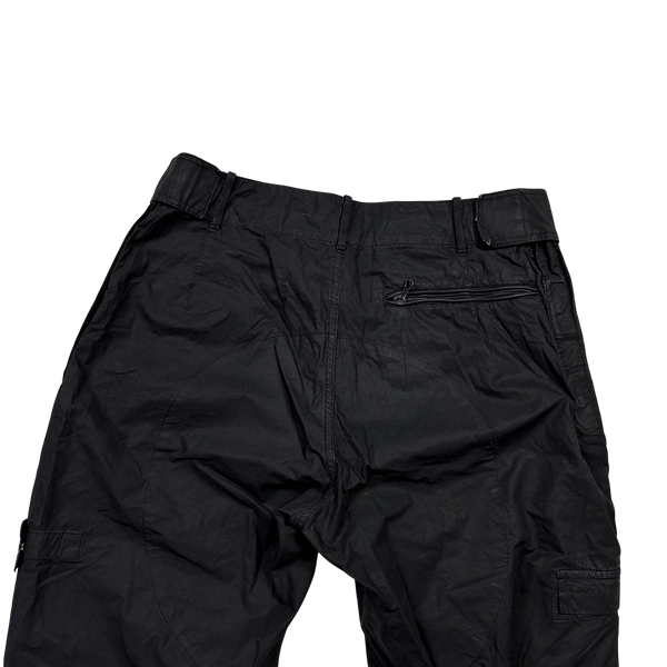Stone Island Black Baggy Cargo Trousers - 34"