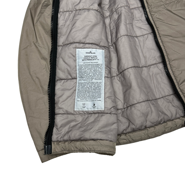 Stone Island 2020 Beige Crinkle Reps Primaloft Lined Jacket