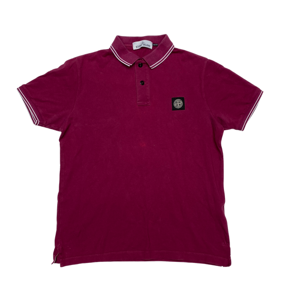 Stone Island 2018 Magenta Polo Shirt