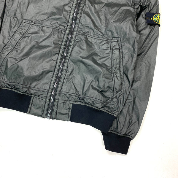 Stone Island Black Lamy Flock Hooded Jacket