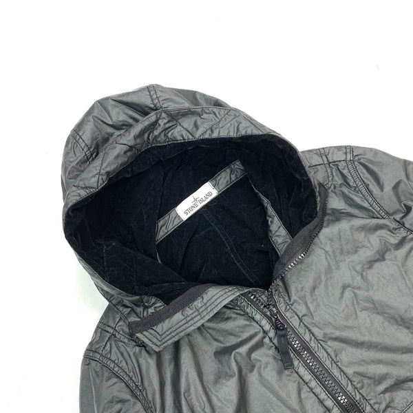 Stone Island Black Lamy Flock Hooded Jacket