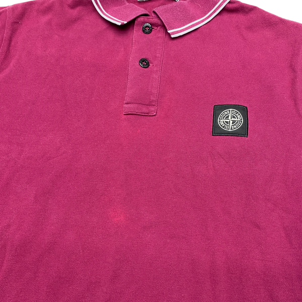 Stone Island 2018 Magenta Polo Shirt