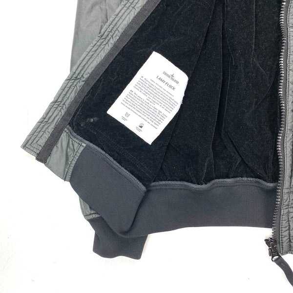 Stone Island Black Lamy Flock Hooded Jacket
