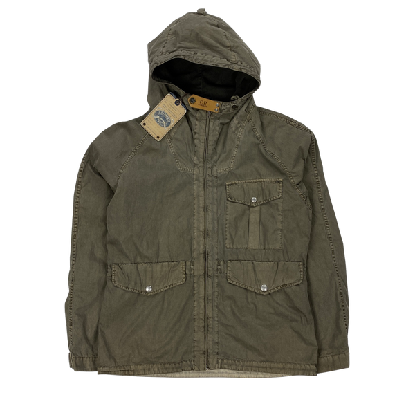 CP Company Khaki Garment Dyed Nylon Blend Jacket