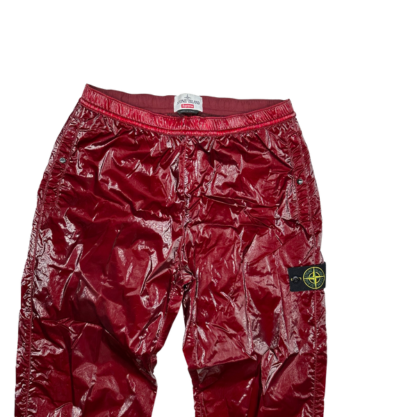 Stone Island Supreme Red 2019 Liquid Silk Trousers Mat s Island