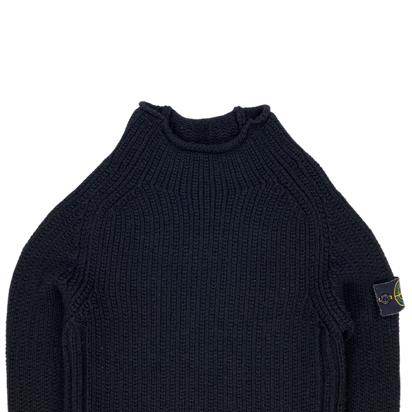 Stone Island 2002 Vintage High Neck Wool Jumper