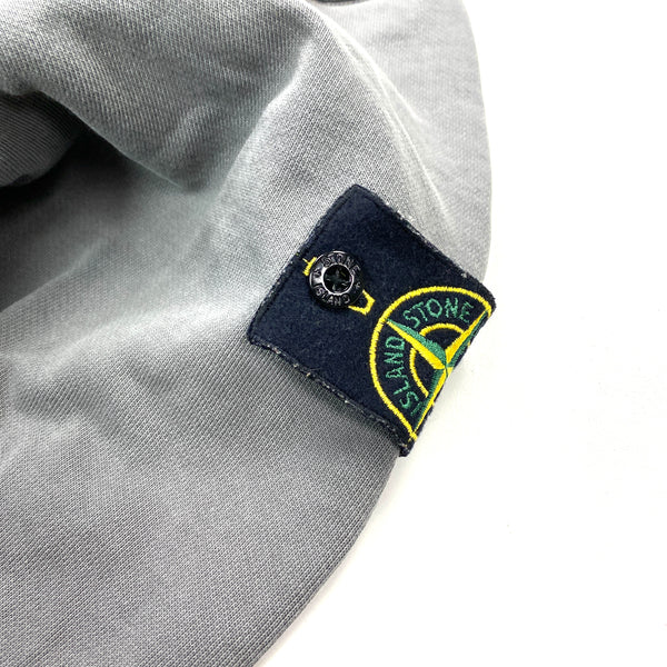 Stone Island Grey Zipped Cotton Hoodie