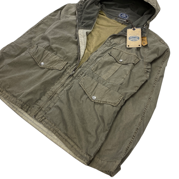 CP Company Khaki Garment Dyed Nylon Blend Jacket