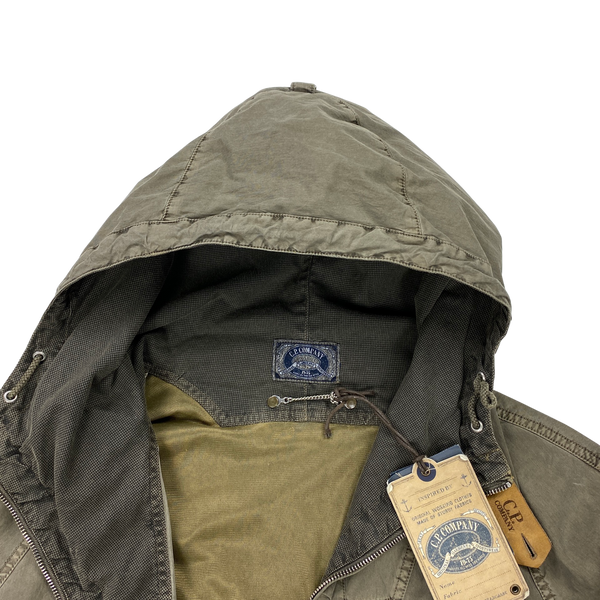 CP Company Khaki Garment Dyed Nylon Blend Jacket