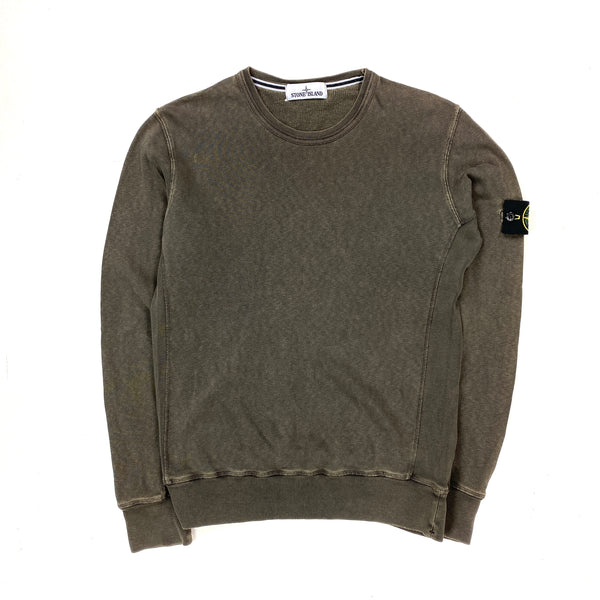 Stone Island Brown Cotton Crewneck Sweatshirt