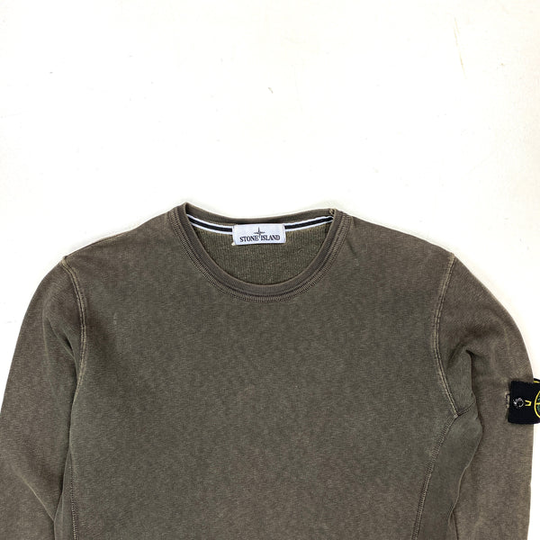 Stone Island Brown Cotton Crewneck Sweatshirt