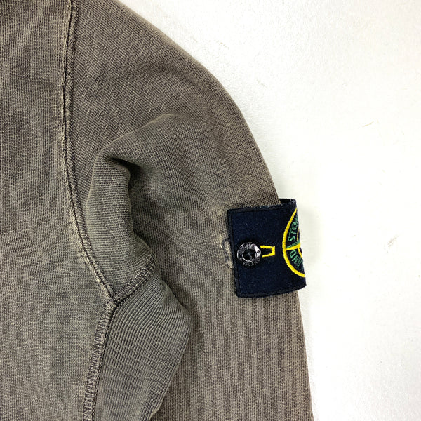 Stone Island Brown Cotton Crewneck Sweatshirt