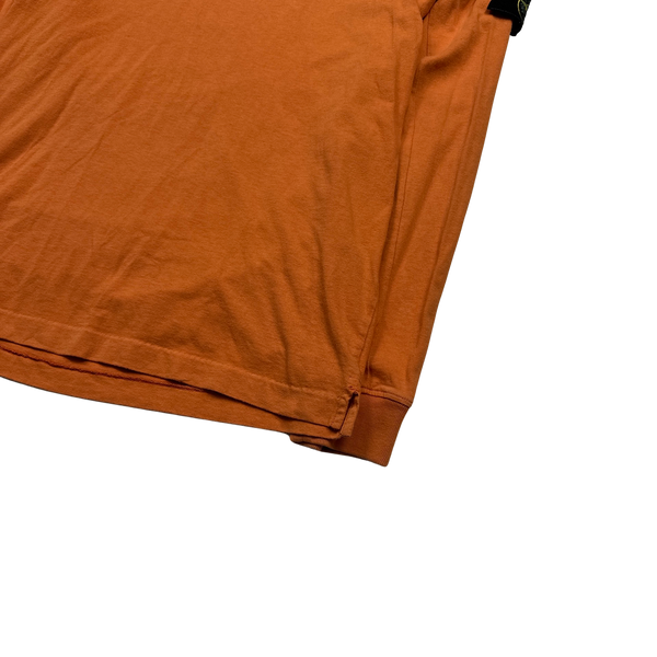 Stone Island Orange 2016 Longsleeve Cotton Top - Large