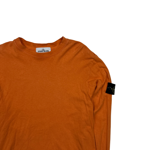 Stone Island Orange 2016 Longsleeve Cotton Top - Large