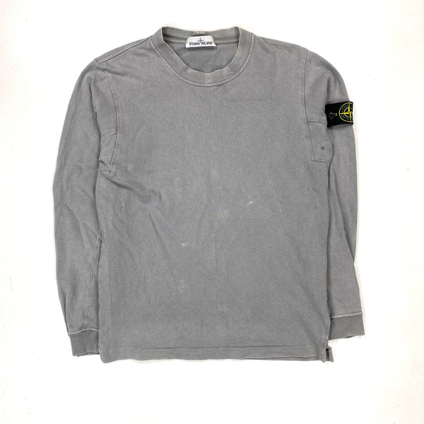 Stone Island Grey Cotton Crewneck Sweatshirt