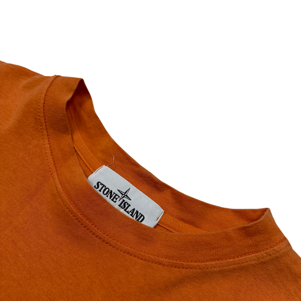 Stone Island Orange 2016 Longsleeve Cotton Top - Large