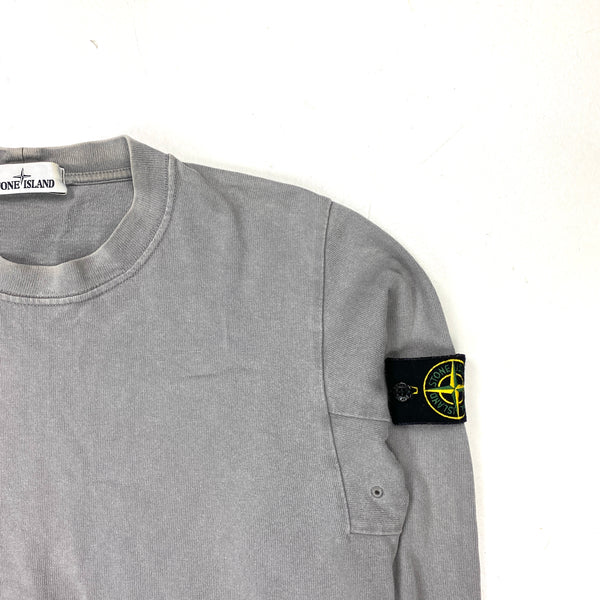 Stone Island Grey Cotton Crewneck Sweatshirt