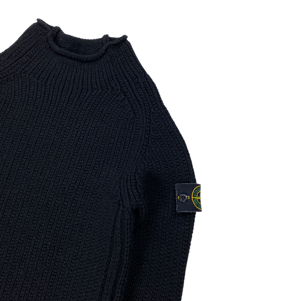 Stone Island 2002 Vintage High Neck Wool Jumper