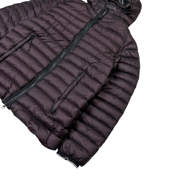 CP Company Burgundy D D Shell Goggle Puffer Jacket