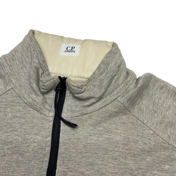CP Company Light Grey Pullover Quarter Zip Jumper