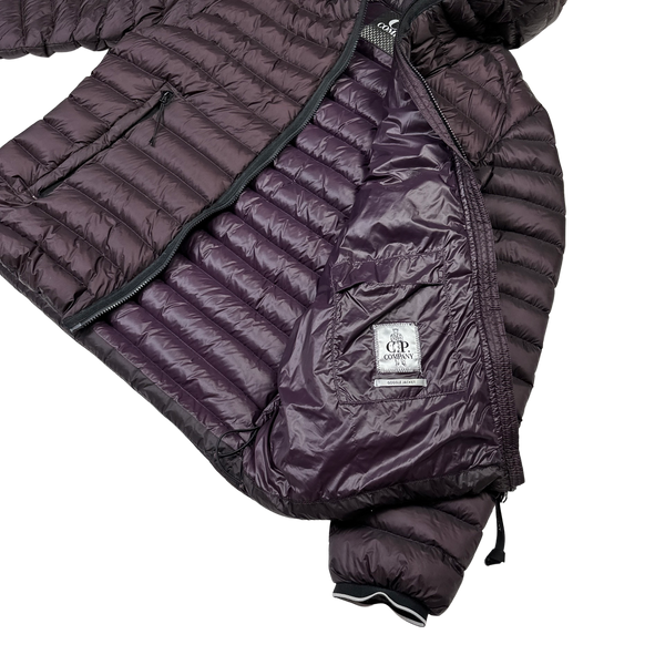 CP Company Burgundy D D Shell Goggle Puffer Jacket