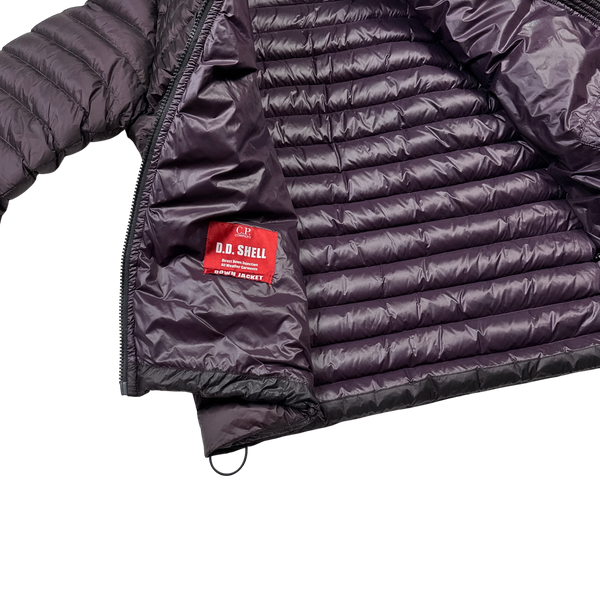 CP Company Burgundy D D Shell Goggle Puffer Jacket