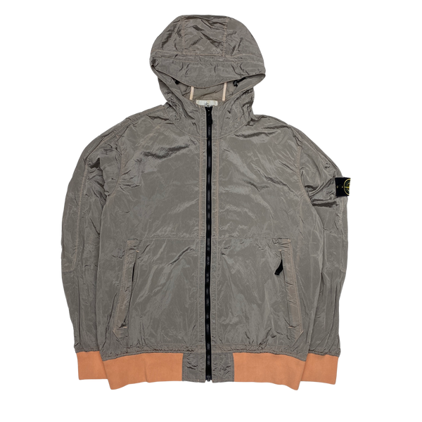 Stone Island 2018 Silver Nylon Metal Watro Hooded Jacket