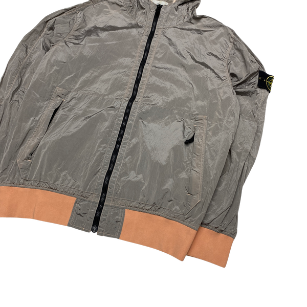 Stone Island 2018 Silver Nylon Metal Watro Hooded Jacket