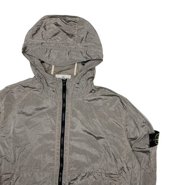 Stone Island 2018 Silver Nylon Metal Watro Hooded Jacket