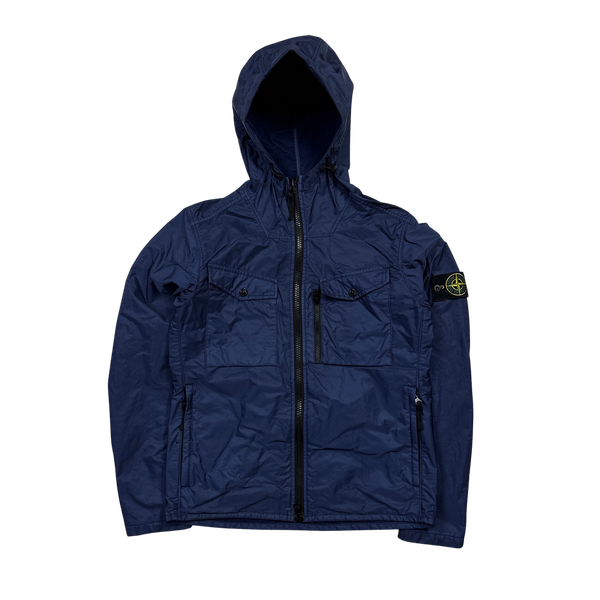 Stone Island 2015 Blue Lamy Flock Jacket Small Mat s Island