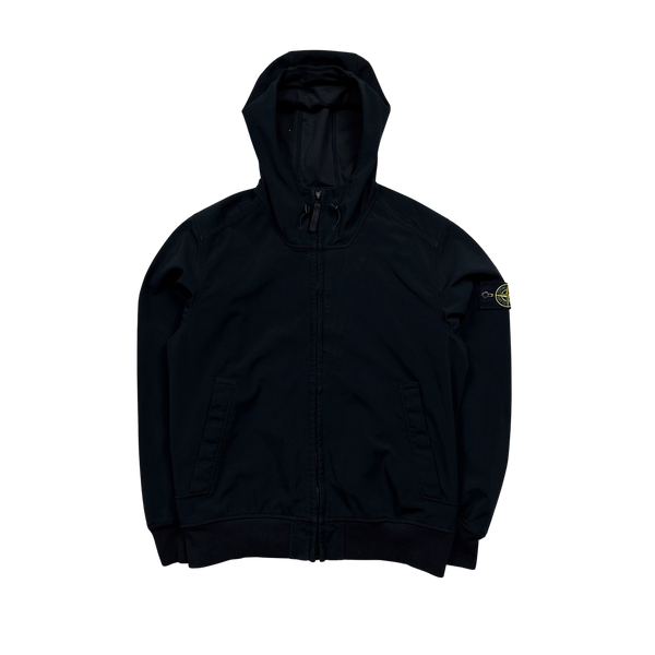 Stone Island Dark Navy 2015 Light Soft Shell R Jacket - Large
