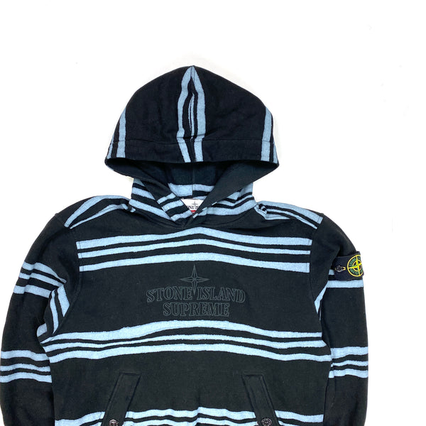 Stone Island x Supreme AW2020 Striped Hoodie