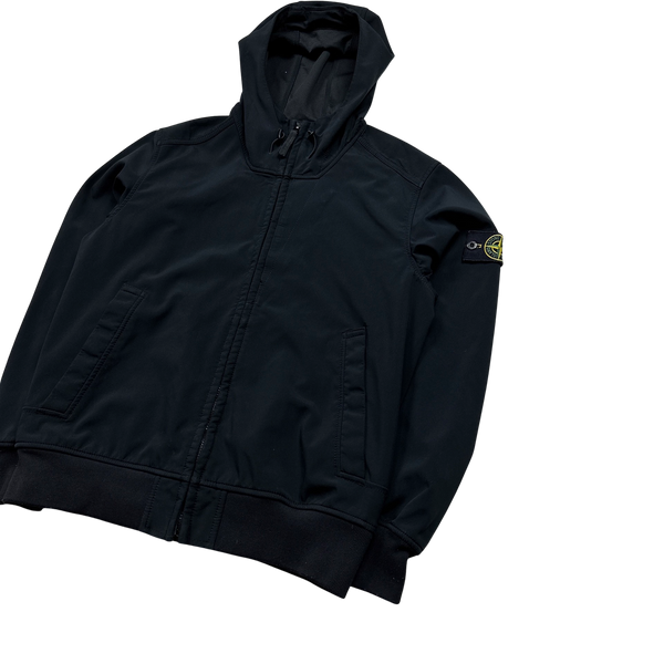 Stone Island Dark Navy 2015 Light Soft Shell R Jacket - Large