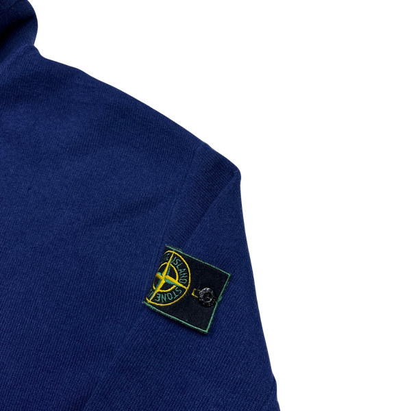 Stone Island 1997 Vintage Blue Ribbed Pullover - XL