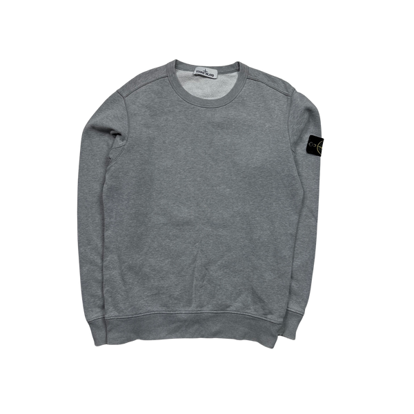 Stone Island 2017 Light Grey Cotton Crewneck Sweatshirt - Medium