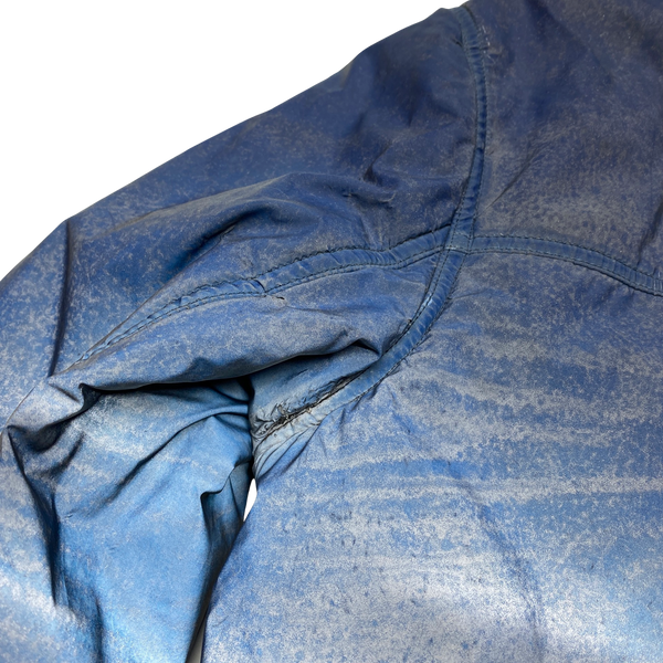 Stone Island Blue 2011 Liquid Reflective Fleece Lined Jacket