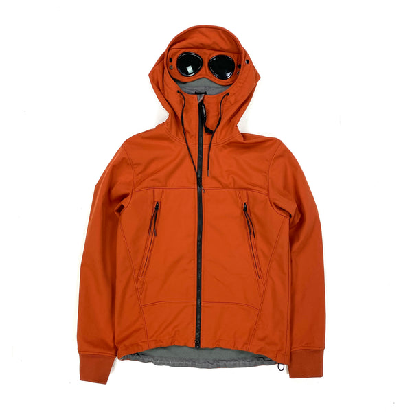 CP Company Orange Fleece Lined Soft Shell Goggle Jacket