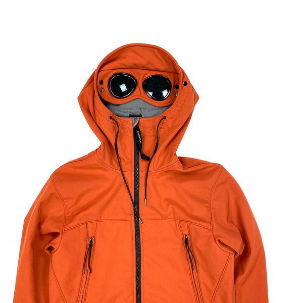 CP Company Orange Fleece Lined Soft Shell Goggle Jacket