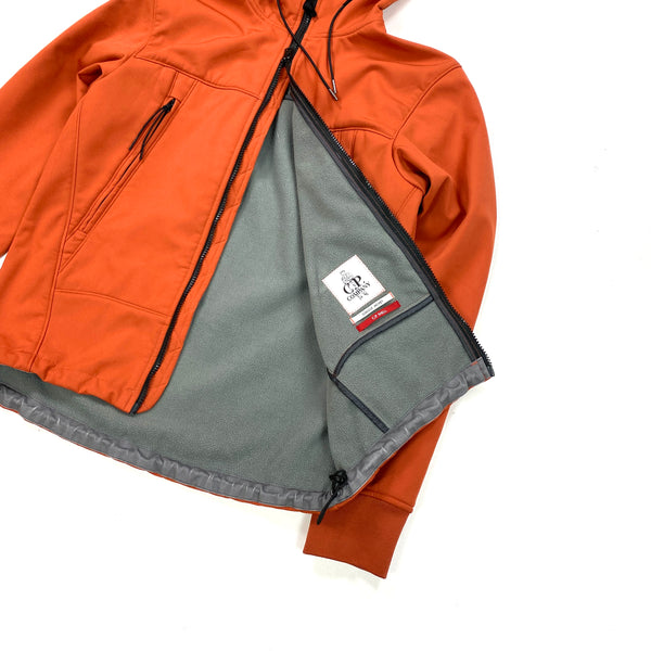 CP Company Orange Fleece Lined Soft Shell Goggle Jacket