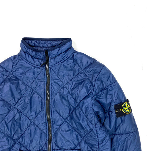 Stone Island Navy Micro Yarn Quilted Jacket