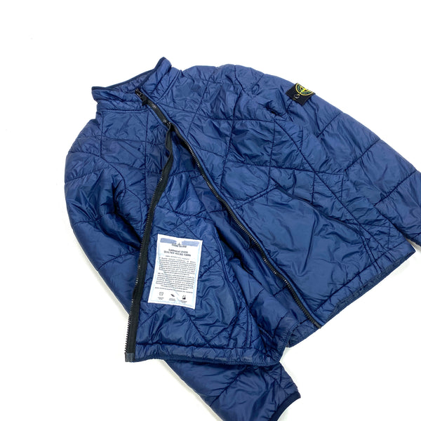Stone Island Navy Micro Yarn Quilted Jacket