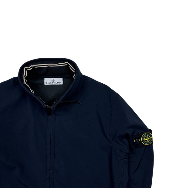 Stone Island Navy 2015 Fleece Lined Soft Shell - Large